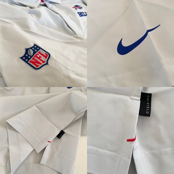 NFL Buffalo Bills Nike Football On Field Snap Button Up Short Sleeve Shirt Large - Picture 12 of 14